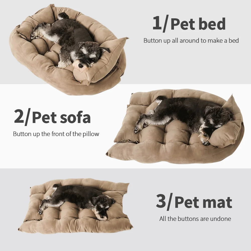 Cama multifunción 3 en 1 para perros y gatos, cálida y suave, para invierno, para cachorros y gatitos.