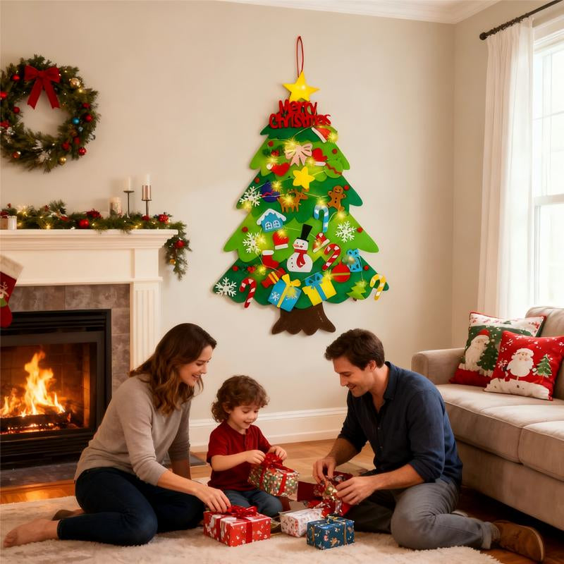 Árbol de Navidad de fieltro ecológico para niños pequeños