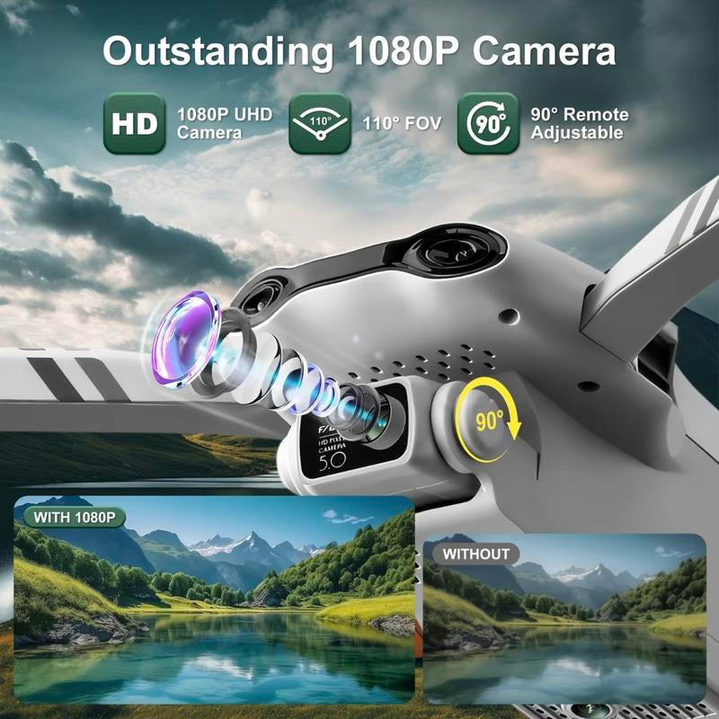Dron aéreo 2025 F10 Pro con cámara 4K UHD EIS, GPS, 5G, Wifi, FPV, motores sin escobillas, flujo óptico, evitación inteligente de obstáculos, retorno automático, giro acrobático de 360°, baterías duales