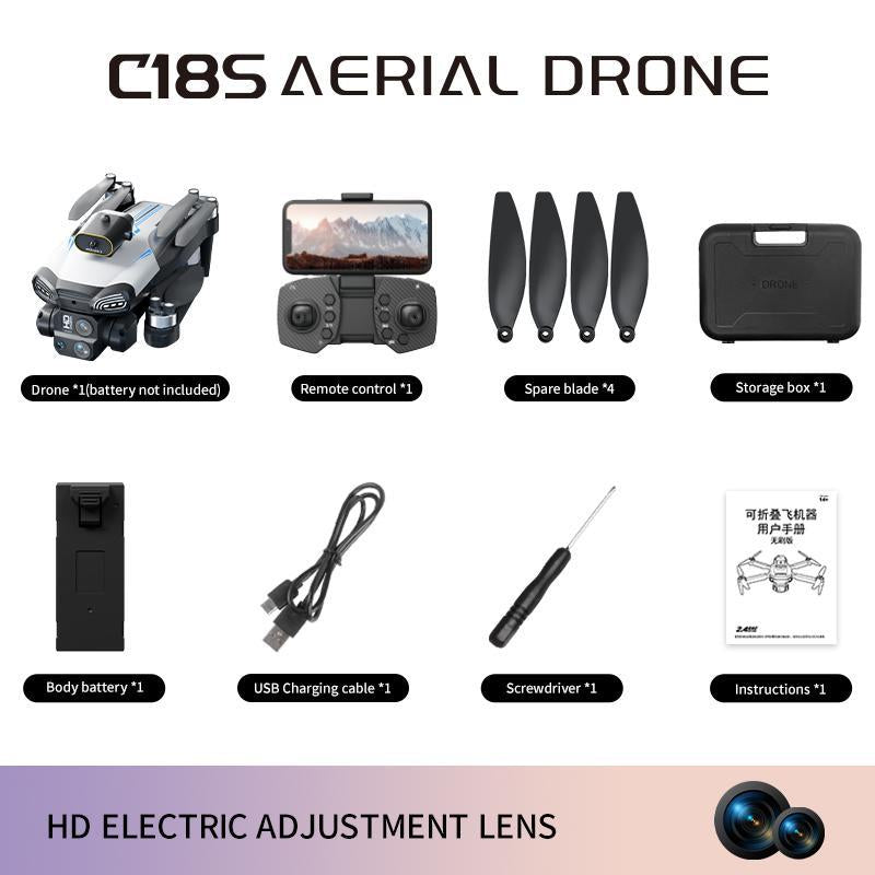 Dron aéreo 2025 F10 Pro con cámara 4K UHD EIS, GPS, 5G, Wifi, FPV, motores sin escobillas, flujo óptico, evitación inteligente de obstáculos, retorno automático, giro acrobático de 360°, baterías duales