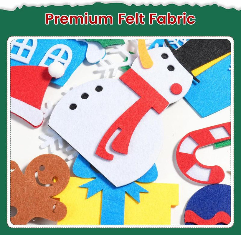 Árbol de Navidad de fieltro ecológico para niños pequeños