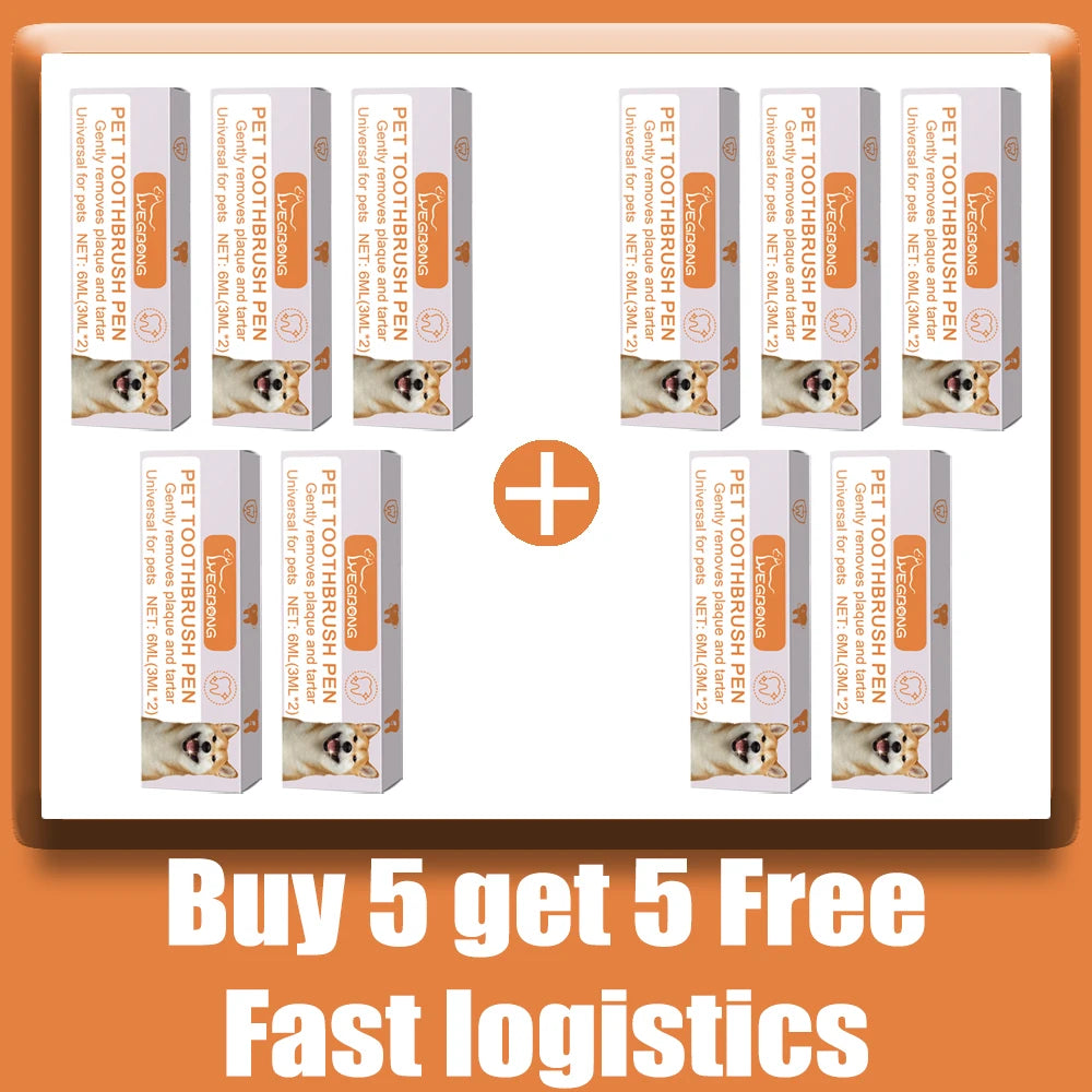 Bolígrafo dental para mascotas Cepillo de dientes para perros Herramienta de limpieza dental Cepillo para dientes Aliento fresco Blanqueador de dientes Removedor de sarro Cuidado oral para gatos Suministros para mascotas