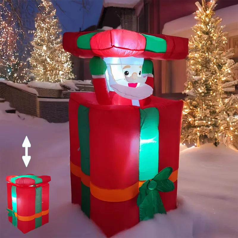 Bring Holiday Cheer Home with Our 8FT Climbing Santa Inflatable - Perfect for New Year Celebrations!