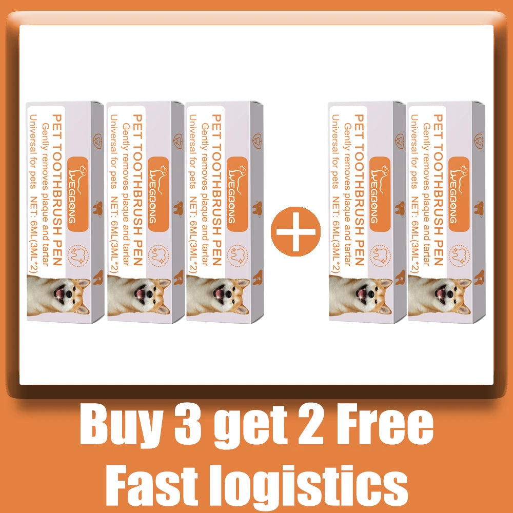 Bolígrafo dental para mascotas Cepillo de dientes para perros Herramienta de limpieza dental Cepillo para dientes Aliento fresco Blanqueador de dientes Removedor de sarro Cuidado oral para gatos Suministros para mascotas