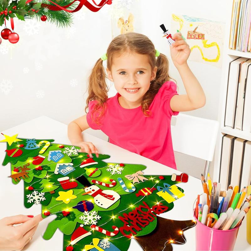 Árbol de Navidad de fieltro ecológico para niños pequeños